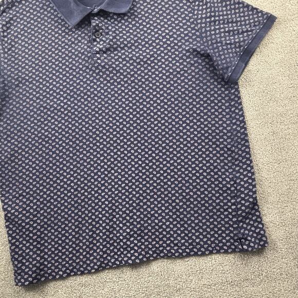 Cotton And Co Polo Shirt Adult Large Blue Short Sleeve Casual Preppy Men's - Picture 5 of 14